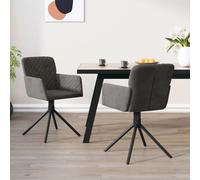 2x Chaises Pivotantes de Salle à Manger Bleu Velours Fauteuils Dîner vidaXL