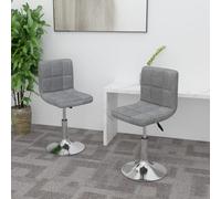 2x Chaises Pivotantes de Salle à Manger Noir Tissu Dîner Cuisine Repas vidaXL