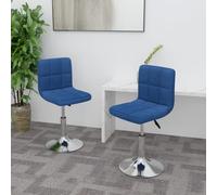 2x Chaises Pivotantes de Salle à Manger Noir Tissu Dîner Cuisine Repas vidaXL