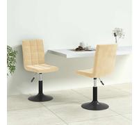 2x Chaises Pivotantes de Salle à Manger Noir Velours Dîner Cuisine vidaXL