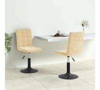 vidaXL Chaises pivotantes de salle à manger Velours Noir – 2 pcs