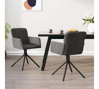 2x Chaises Pivotantes de Salle à Manger Rose Velours Fauteuils Dîner vidaXL
