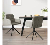2x Chaises Pivotantes de Salle à Manger Rose Velours Fauteuils Dîner vidaXL