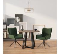 2x Chaises Pivotantes de Salle à Manger Rose Velours Sièges de Cuisine vidaXL