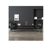 Chaise Pivotante de Salle à Manger Gris Tissu Cuisine Dîner Repas vidaXL