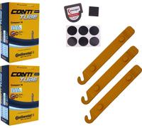 2x chambre à air Continental 32-355 (18x1.25) DV 26mm valve Dunlop + démonte-pneu