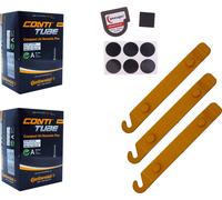 2x Chambre à air Continental 47-507 (24x1.75) AV 40mm Schrader + démonte-pneu