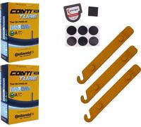 2x Chambre à air vélo 28 pouces 32-630 Continental AV 40mm Auto- valve Schrader +SET