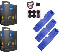 2x Chambre à air vélo Schwalbe 12+ 12.5 pouces valve flash 47-203/62-203 +démonte-pneu