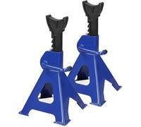 2x Chandelles à Crémaillère Crics de Levage 3T, 4 pieds Robustes, 290-430 mm à hauteur réglable pour voiture