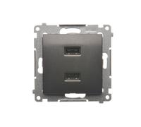 2x Chargeur USB (module) 2.1 A 5V DC 230V Simon 54 DC2USB.01/49