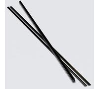 2x charnières à film noires en acrylique/polycarbonate 1150 mm, profil bas | 1150 mm, noir : Charnières fines monoblocs, sans axe en métal qui rouille ou se grippe ; couvercles, capots, boîtes