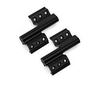 2x Charnières de fenêtre Pas de poinçonnage Charnières de fenêtre en alliage daluminium Charnière de porte pour cadre de fenêtre Fenêtre Porte décran Blanc Le noir