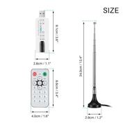 2X Cl? USB 2.0 R?cepteur Tuner TV Num?rique DVB-T/T2 SDR++FM HDTV
