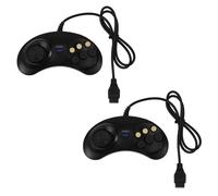 2X Classic Rétro 6 Boutons Filaire Poignée Contrôleur de Jeu Gamepad Joystick Joypad pour Md2 Pc Mega Drive Accessoires de Jeu