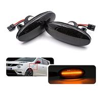 2X clignotant latéral à LED pour N/issan Juke F15 Juke Nismo 10-14 Qashqai J10 10-13 Micra III IV March K12 K13 09-17 X-Trail 07-14 Leaf Cube Note Fumé Lens Fender Clignotant