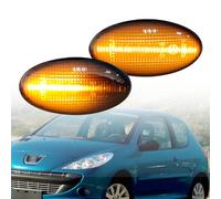 2X Clignotants latéraux dynamiques LED indicateurs latéraux dynamiques clignotant répétiteur latéral compatible avec Citroën C1 C2 C3 avec Peugeot 307 206 207 407 107 607