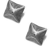 2x clou décoratif tête carré 2 pointes vintage acier fer aspect bronze ancien rustique meuble pointe (20x20mm)