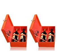 2x Coffre de Vin pour Deux 0.7L Vin Ensemble à Vin Boîte Avec Sommelier Weinbox