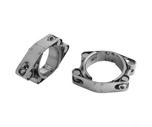 2X Collier de serrage en acier inoxydable à boulon en T à double tête haute pression pour tuyau d'échappement Turbocompresseur Raccord de liquide de refroidissement pour conforme à la norme BSI