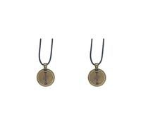 2X Collier Lakhovsky MWO, Oscillateur Multi-Ondes, Pendentif Disque D'Énergie Plaqué Or, Équilibre Énergétique A