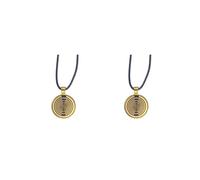 2X Collier Lakhovsky MWO, Oscillateur Multi-Ondes, Pendentif Disque D'Énergie Plaqué Or, Équilibre Énergétique C