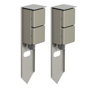 2x colonne de prises de courant de jardin PIWI avec piquet de terre pour