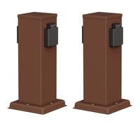 2x Colonne de prises de courant de jardin POLLY pour l'extérieur IP44 double en