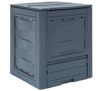 Bac À Compost De Jardin Gris 60x60x73 Cm 260 L Gris