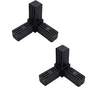 2x CONNECTEUR DE TUBE CARRE 30x2 A 3 VOIES ANGLE RACCORD PLASTIQUE PROFILE EMBOUT ETAGERE 30x30 30MM