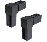 2x CONNECTEUR DE TUBE CARRE 30x2 ANGLE DROIT RACCORD PLASTIQUE PROFILE 30MM 30x30 ETAGERE