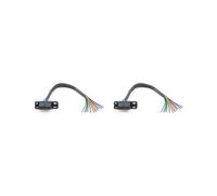 2X Connecteur Femelle Universel OBD2 16 Broches pour Ouvrir L'Adaptateur D'Interface de Ruban de Connecteur D'Extension Femelle de Câble OBD