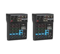 2X Console DJ de Mixage Audio MéLangeur à 4 Canaux Avec Effet de RéVerbération