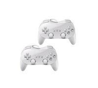 2x Contrôleur Classique filaire Qumox manette Compatible pour Nintendo Wii Remote Console blanche -QUMOX®