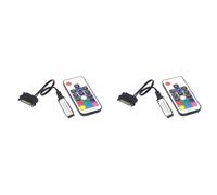 2X Controleur SATA RGB Sans Fil a Distance DC 12 V avec Touches RF17 pour Boitier D'Ordinateur PC 5050 RGB LED Bande Lumineuse