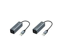 2X Convertisseur Audio USB Vers Optique, Adaptateur USB Vers SPDIF, Adaptateur Audio 24 Bits/96 KHz pour Connecter un Ordinateur Portable à une Barre