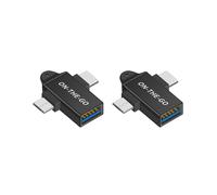 2X Convertisseur USB C Vers USB 3.0 OTG Adaptateur USB 2 en 1 Type C Micro-OTG