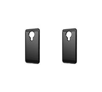 2X Convient pour 5.3 Coque de Protection Anti-Chute Coque BrosséE Coque Souple de Protection TPU Coque de TéLéPhone Portable Noir