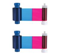 2X Convient pour Magicard Enduro, Enduro 2, Ruban Couleur Enduro MA300YMCKO, Accessoires D'Imprimante