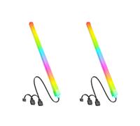 2X COOLMOON F300 Châssis Barre Lumineuse 3PINx2 + 4PIN 5V ARGB Châssis D'Ordinateur de Bureau Lumière Ambiante Bande Lumineuse LED Décorative