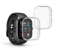 kwmobile Coque Compatible avec Huami Amazfit GTS 4 Mini Coque - 2X Étui Cadre écran en Silicone pour Fitness Tracker - Transparent