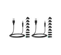 2X Cordon D'Alimentation USB Universel 5 V, Câble D'Alimentation USB Vers avec 8 Types de Connecteurs pour Téléphones Android, Tablette, Banque