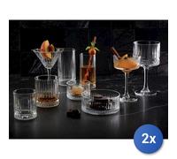 2X Coupe Marque Pasabahce Elysia En Verre Transparent Cylindrique