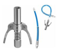 2X Coupler G pour Pompe à Graisse avec Tuyau Flexible,avec Tous Les Pistolets Graisseurs 1/8 Embout Pompe à Graisse, Coupleur Label