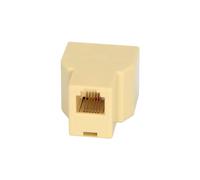 2X Coupleureur RJ12 6P6C 2 Voies RJ11 de 50 cm, Adaptateur Répartiteur pour Câble Téléphonique, Compatible avec les Téléphones