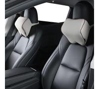 2X Coussin D'Appui-Tête de Voiture pour Mercedes Benz C-Class W203 2000-2007, Appui-tête Doux pour la Conduite avec Housse Amovible Respirante Oreiller Cervical pour Siège Auto,Grey