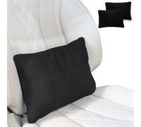 2x Coussin Lombaire de Voiture. Oreiller Lombaire pour Dossier de Siège. Support Dorsal pour la Voiture. Coussin de Dossier Respirant, Confortable et Doux. Oreiller de Dos pour Voyage, Chaise, Siège.