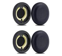 2X Coussinets de Rechange pour Casque Sans Fil Elite 45H Evolve2 65 MS/UC - Cuir Protéiné/Coussin D'Oreille/Oreillettes (Noir)
