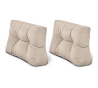 2X Coussins de dos de palette Outdoor Eco Style, 60x40cm, Beige