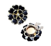 2x Couvre-boutons À Clipser,Couvercles Pour Boutons De Chemise,Clip De Mode Avec Un Design Élégant,Décor Vestimentaire Vintage DIY En Métal En Forme De Fleur,Accessoire De Vêtements Avec Métal Vintage